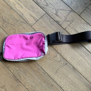 Lululemon hot Pink and Gray Belt Bag